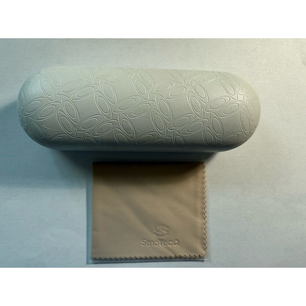 Oakley Signature O Sunglasses Glasses White Clam Shell Hard Case &Cleaning Cloth